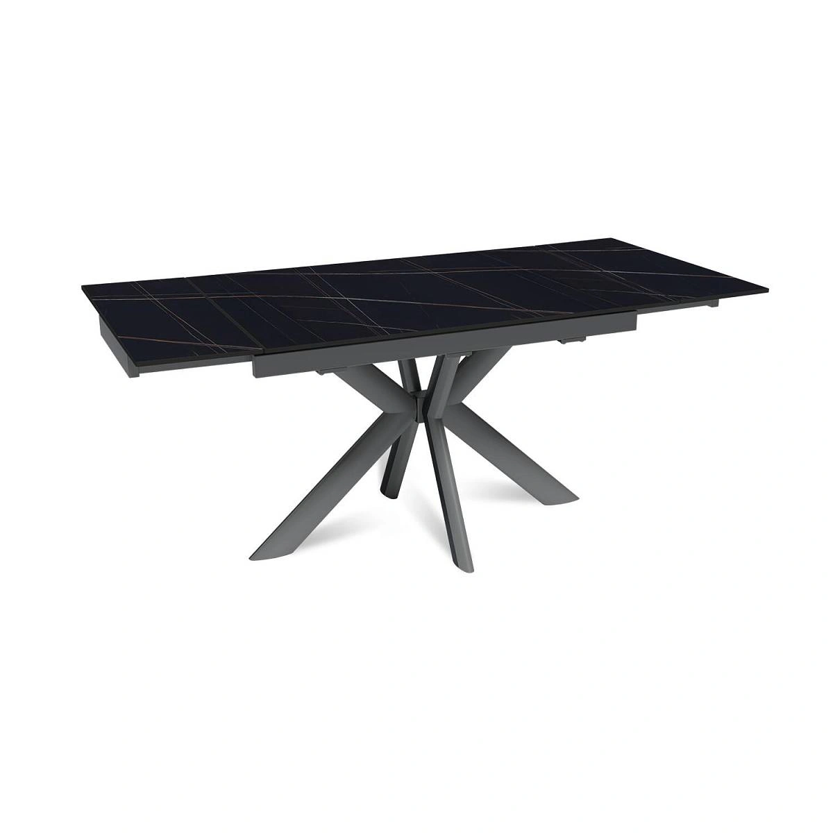 Стол раскладной Strong (120+30+30), керамика матовая Black Gold изображение Стол раскладной Strong (120+30+30), керамика матовая Black Gold фото