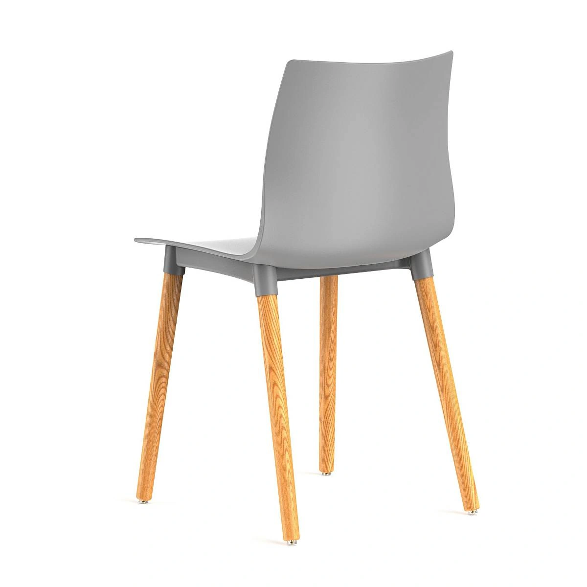 Стул Bras, (комплект 4 шт), пластик серый / опоры дерево изображение Стул Bras, (комплект 4 шт), пластик серый / опоры дерево фото