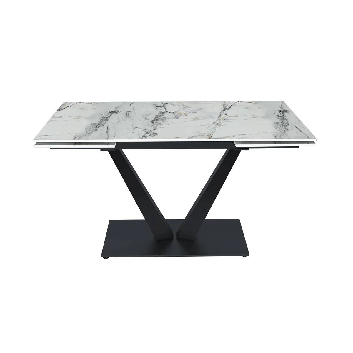 Стол раскладной Malibu (140+40+40), керамика глянцевая Ice Jade изображение Стол раскладной Malibu (140+40+40), керамика глянцевая Ice Jade фото