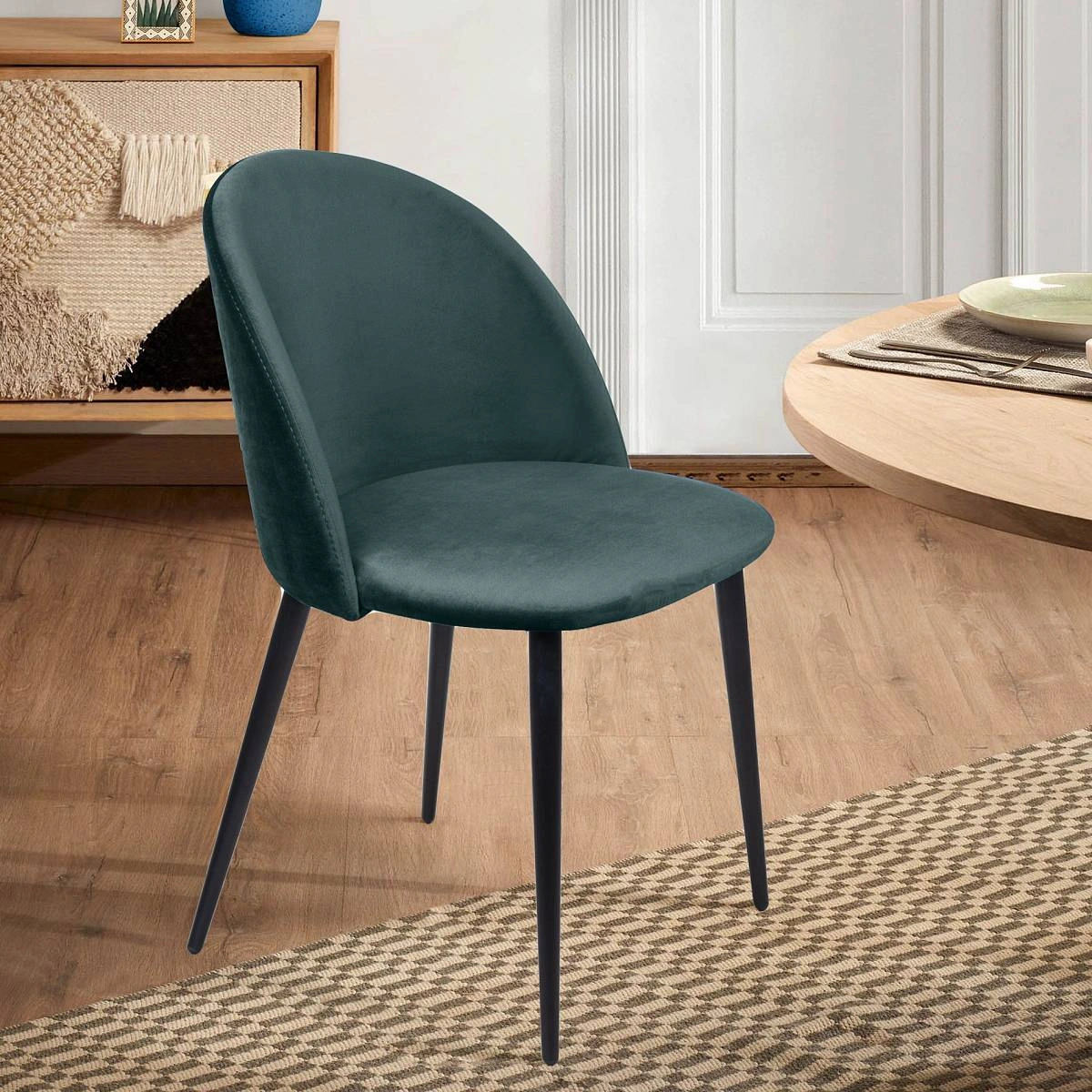 Стул Thomas, бархат зелёный 19 изображение Стул Thomas, бархат зелёный 19 фото