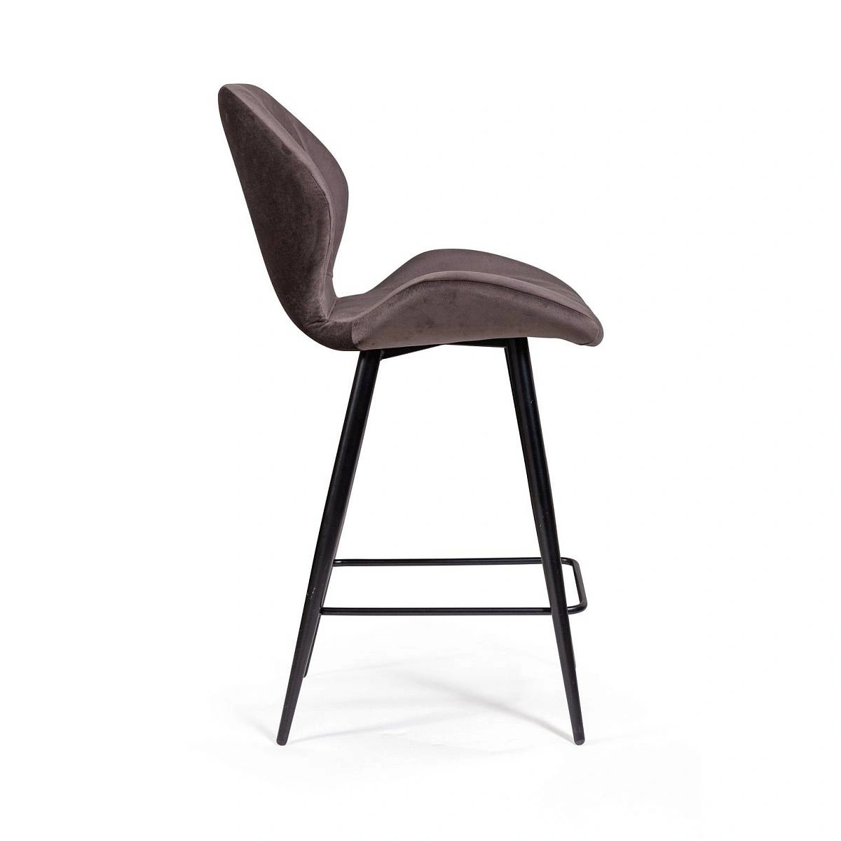 Стул Ralf полубарный, бархат антрацит 14 изображение Стул Ralf полубарный, бархат антрацит 14 фото