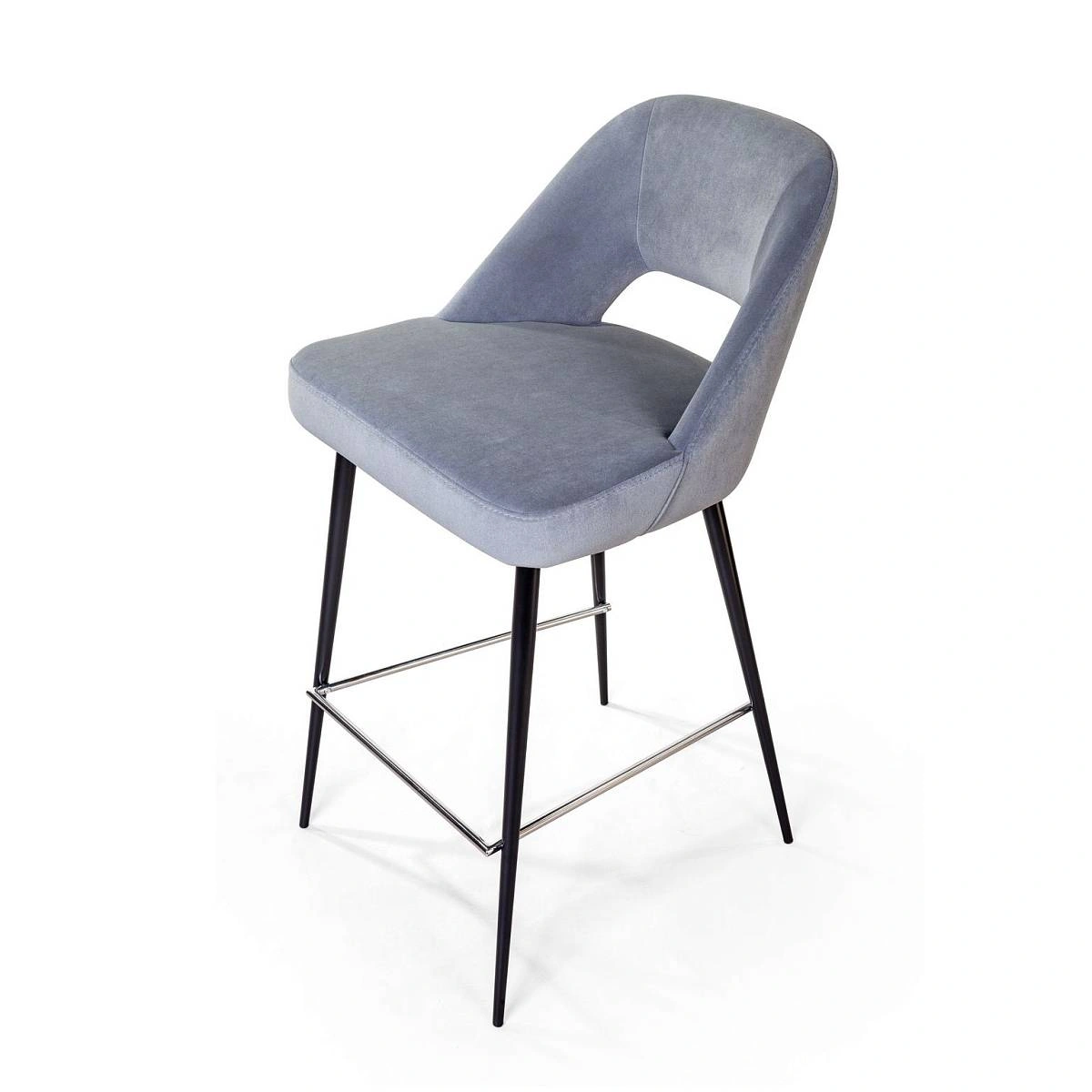 Стул полубарный Dante, бархат антрацит изображение Стул полубарный Dante, бархат антрацит фото