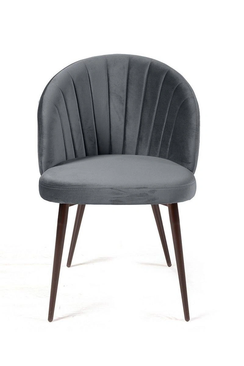 Стул Mont Blanc, бархат светло-серый 26 / черный конус изображение Стул Mont Blanc, бархат светло-серый 26 / черный конус фото