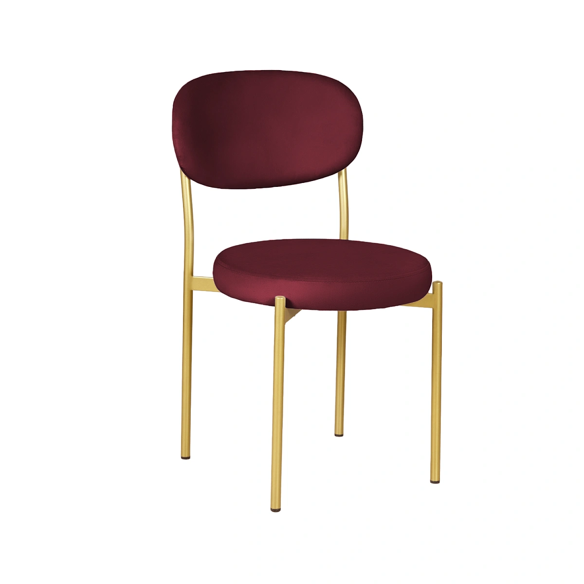 Стул Мейсон, комплект (2 шт), бархат винно-красный 16 / опоры золото фото