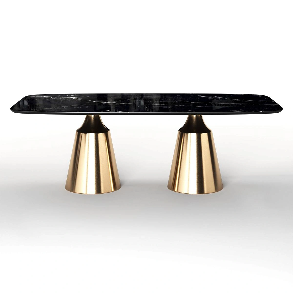 Стол овальный Lucas 230, керамика глянцевая, черная изображение Стол овальный Lucas 230, керамика глянцевая, черная фото