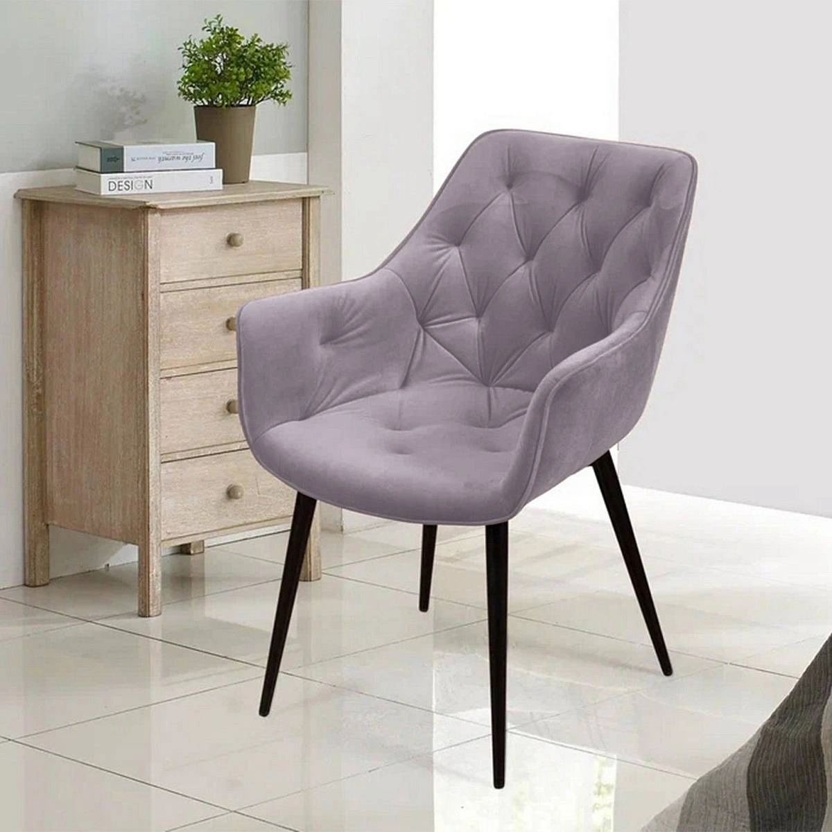 Стул Archi, бархат светло-серый 26, опора конус изображение Стул Archi, бархат светло-серый 26, опора конус фото