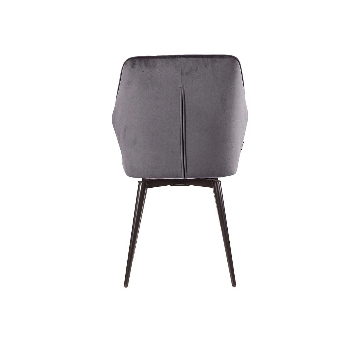 Стул Berg поворотный 360 градусов, комплект (2 шт), бархат серый 27/ черный конус фото