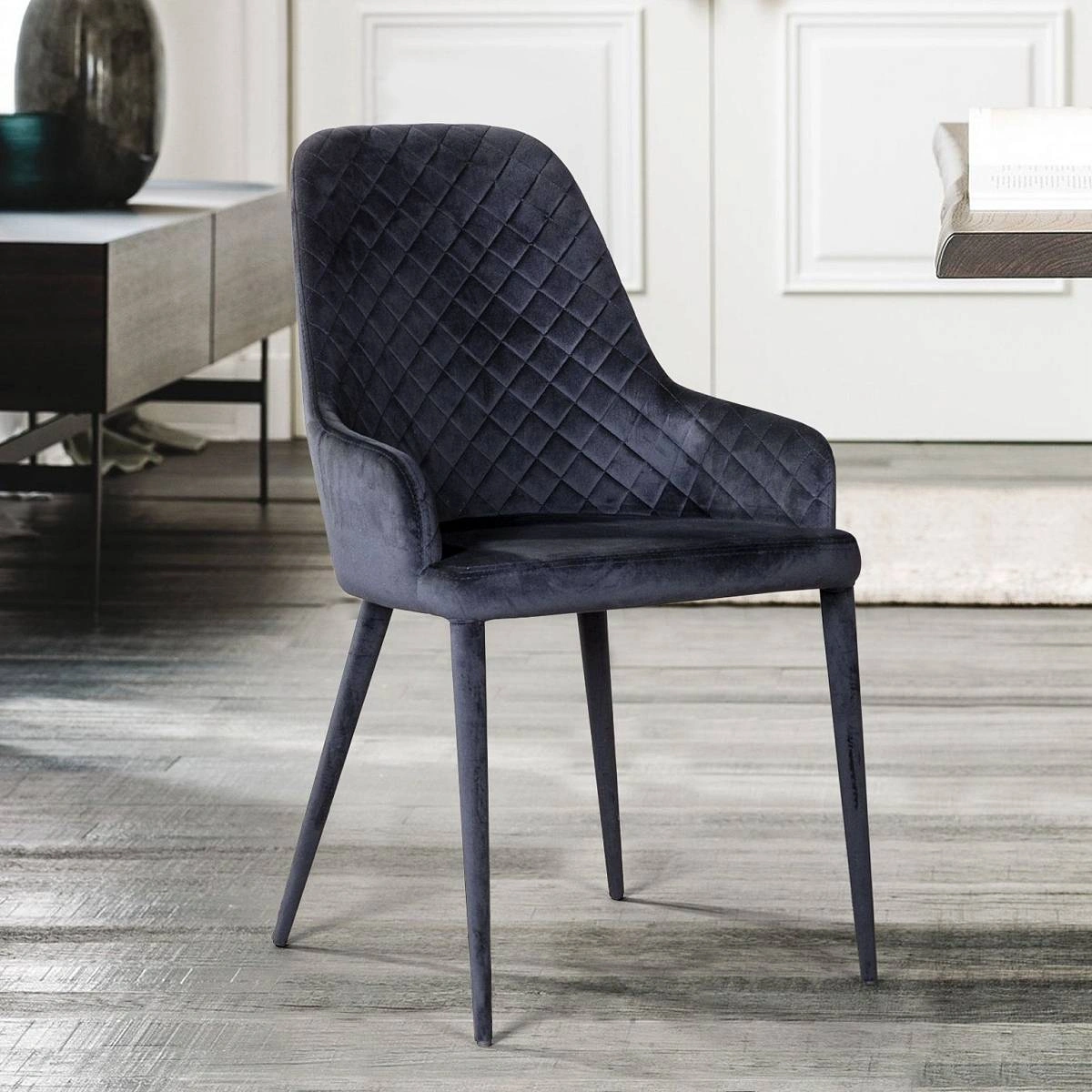 Стул Douglas, бархат чёрный изображение Стул Douglas, бархат чёрный фото