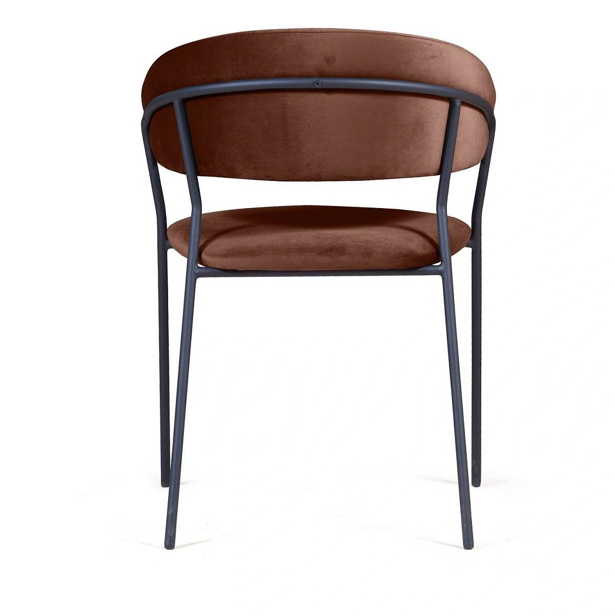 Стул Kelly с подлокотниками, бархат коричневый 12 фото