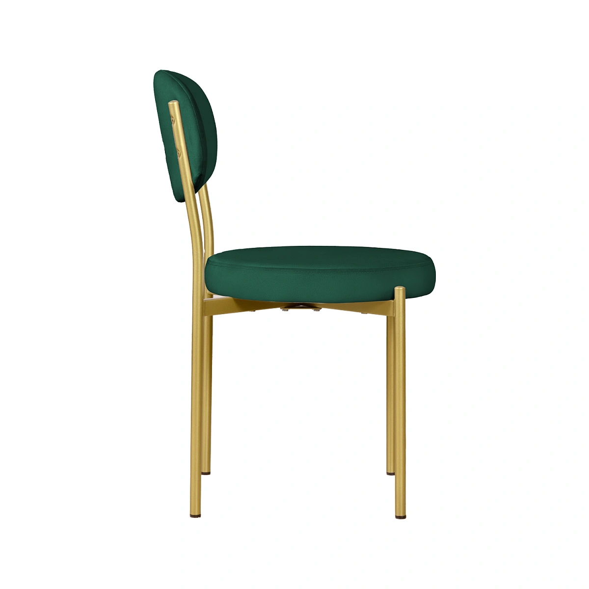 Стул Мейсон, комплект (4 шт), бархат зеленый 19 / опоры золото фото