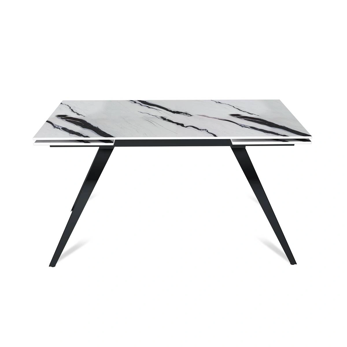 Стол раскладной Asti (140+40+40), керамика глянцевая Panda White изображение Стол раскладной Asti (140+40+40), керамика глянцевая Panda White фото