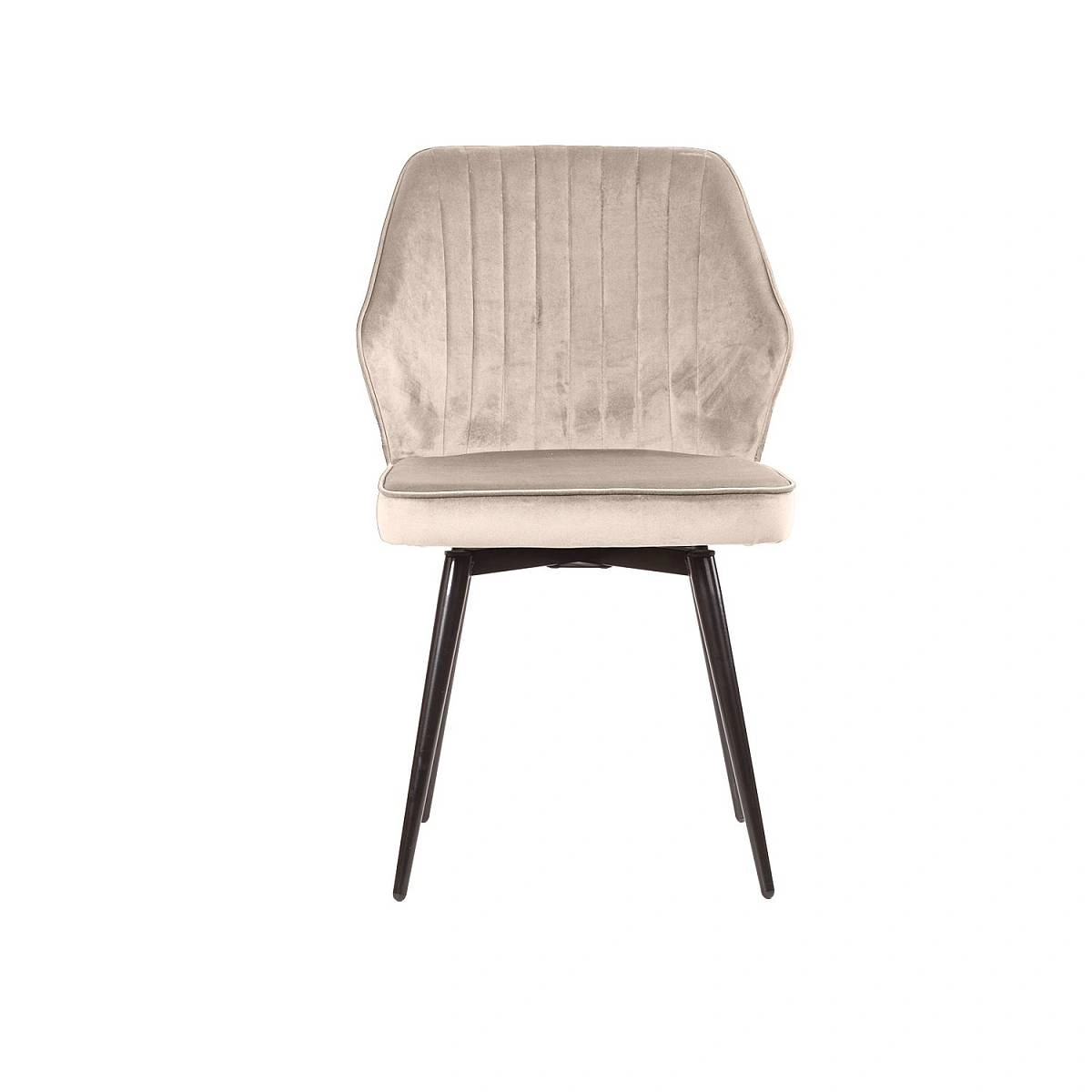 Стул Berg поворотный 360 градусов, комплект (2 шт), бархат пепельно-бежевый 25/ черный конус изображение Стул Berg поворотный 360 градусов, комплект (2 шт), бархат пепельно-бежевый 25/ черный конус фото