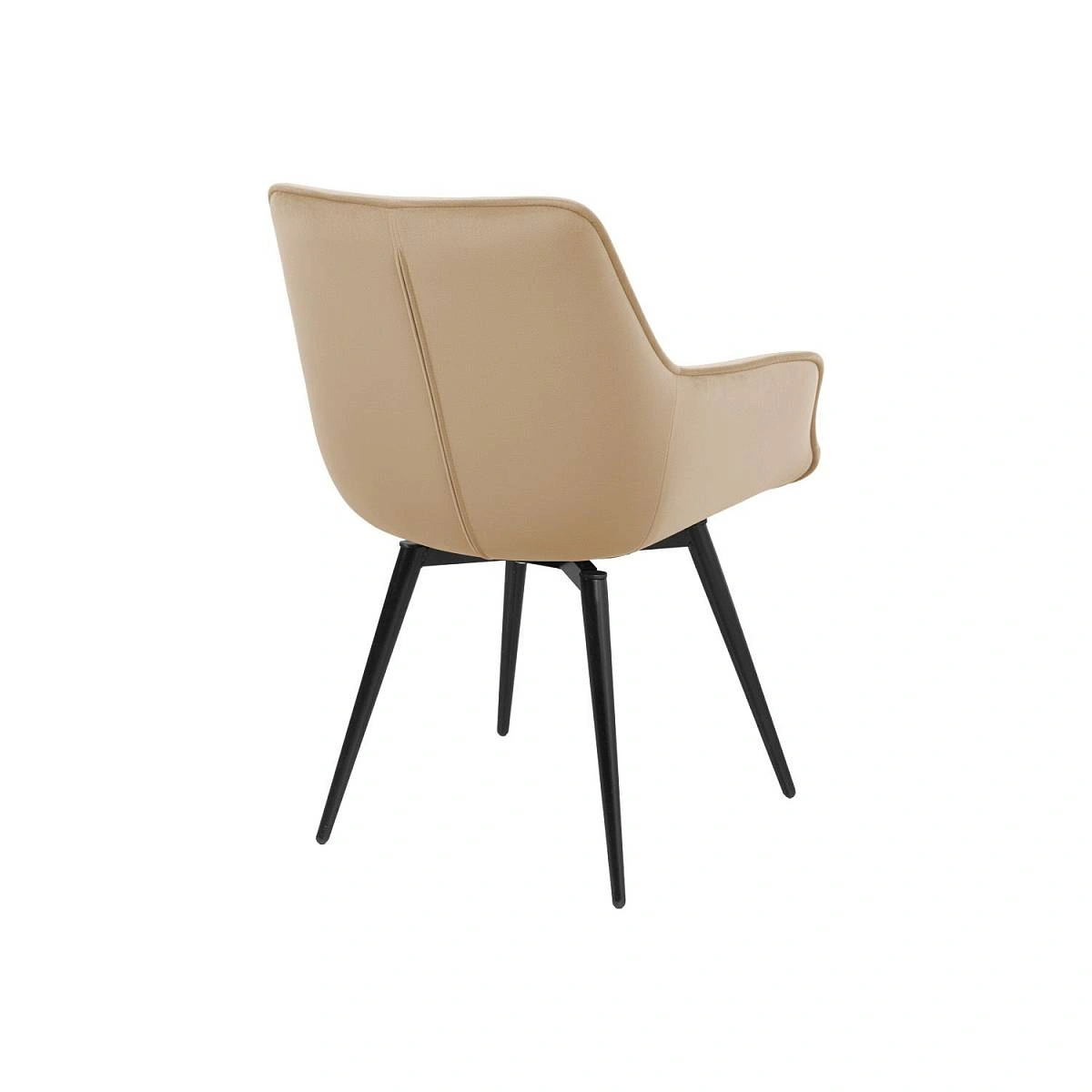 Стул Capri поворотный 360 градусов комплект (4 шт), бархат бежевый 5 / опора конус фото