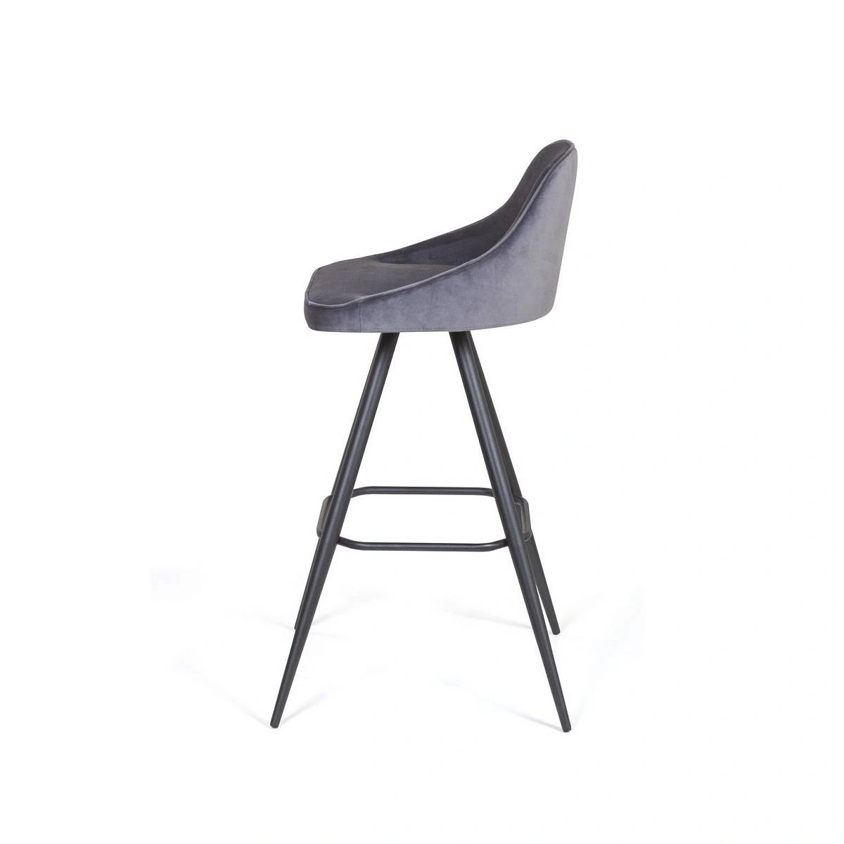 Стул барный Neo поворотный 360 градусов, бархат 4 фото