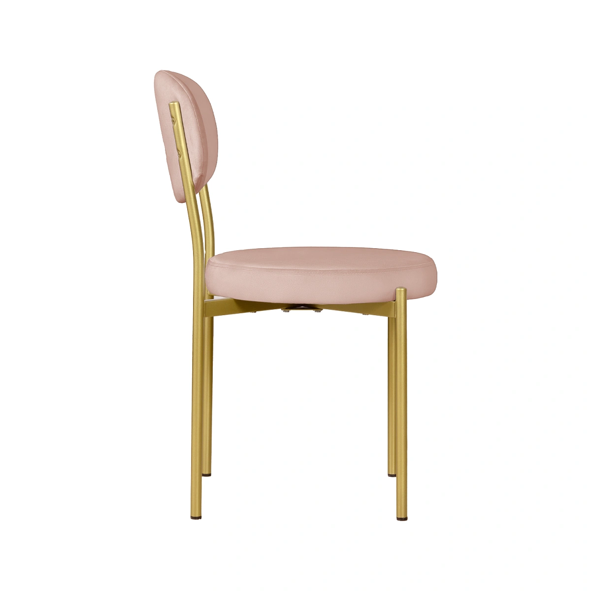 Стул Мейсон, комплект (4 шт), бархат розовый 17 / опоры золото фото