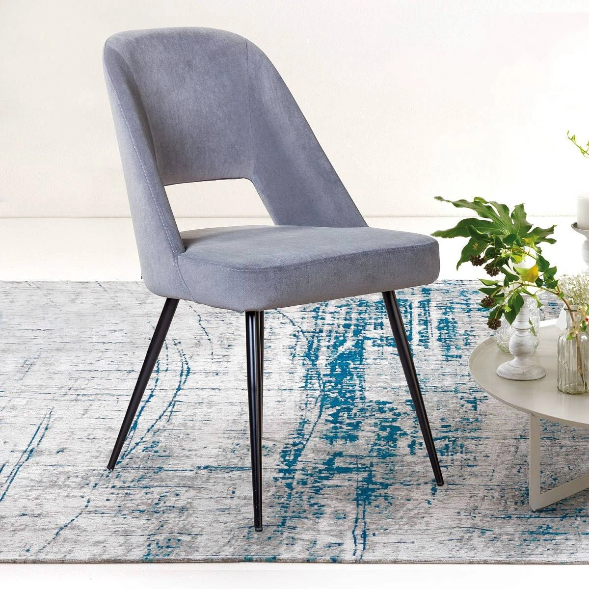 Стул Dante, бархат антрацит изображение Стул Dante, бархат антрацит фото