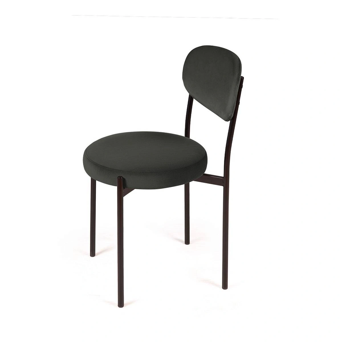 Стул Mason, комплект (2 шт), бархат антрацит 14 / опоры черные фото