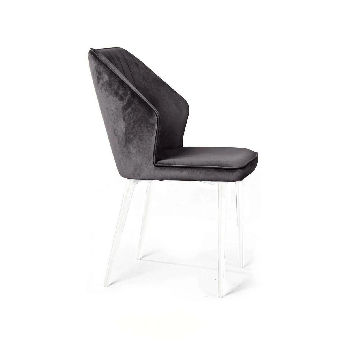 Стул Berg, бархат светло-серый 26 / белый конус изображение Стул Berg, бархат светло-серый 26 / белый конус фото