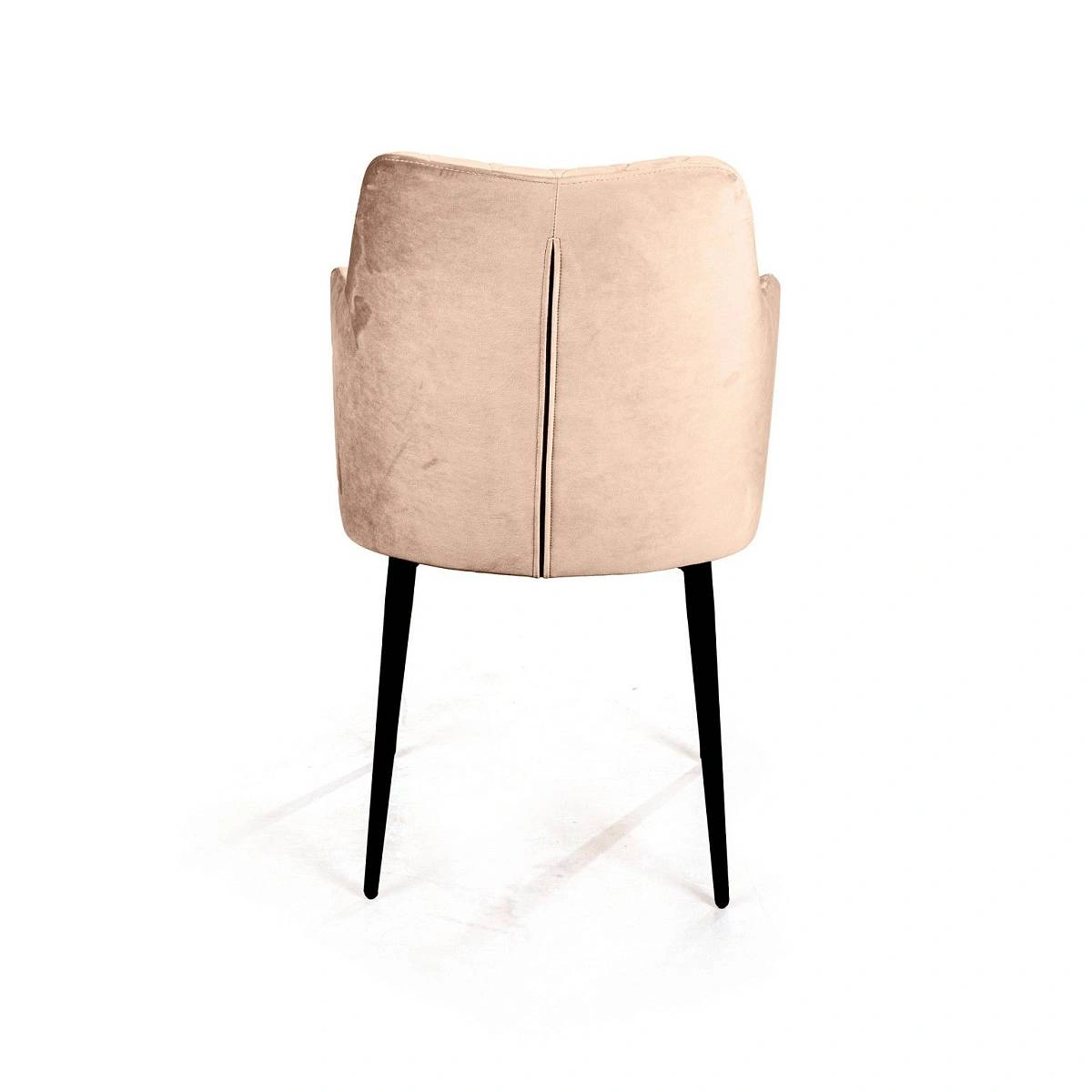 Стул с подлокотниками Hunt ромб, бархат бежевый 5 / чёрный конус изображение Стул с подлокотниками Hunt ромб, бархат бежевый 5 / чёрный конус фото