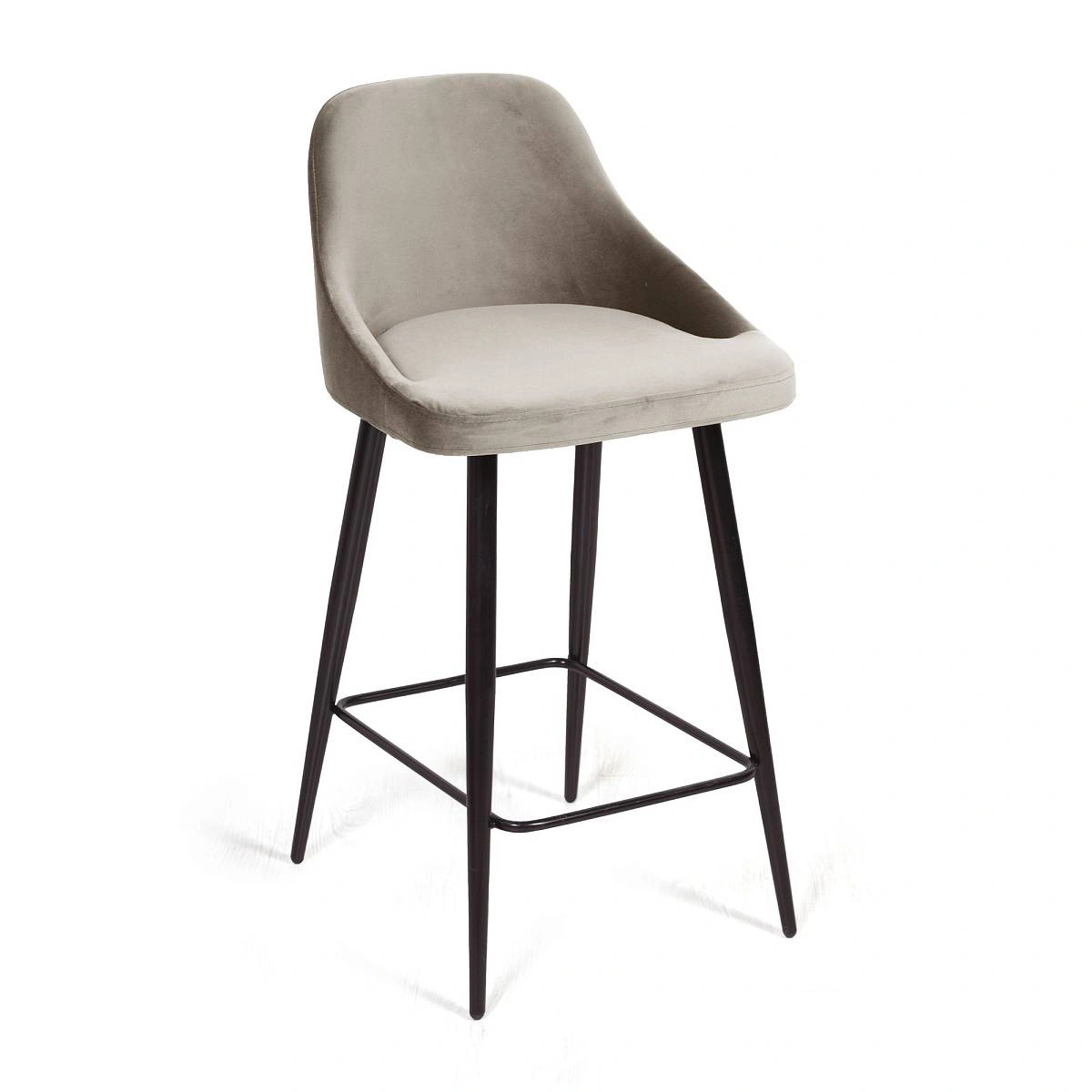 Стул полубарный Douglas, бархат пепельно-бежевый 25 изображение Стул полубарный Douglas, бархат пепельно-бежевый 25 фото