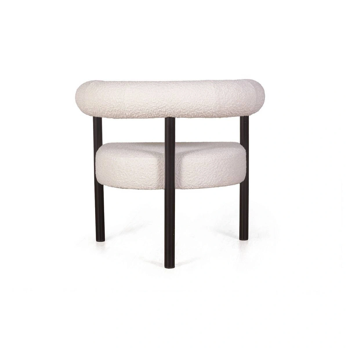 Кресло Biggi, букле Turin ivory / опоры черные фото