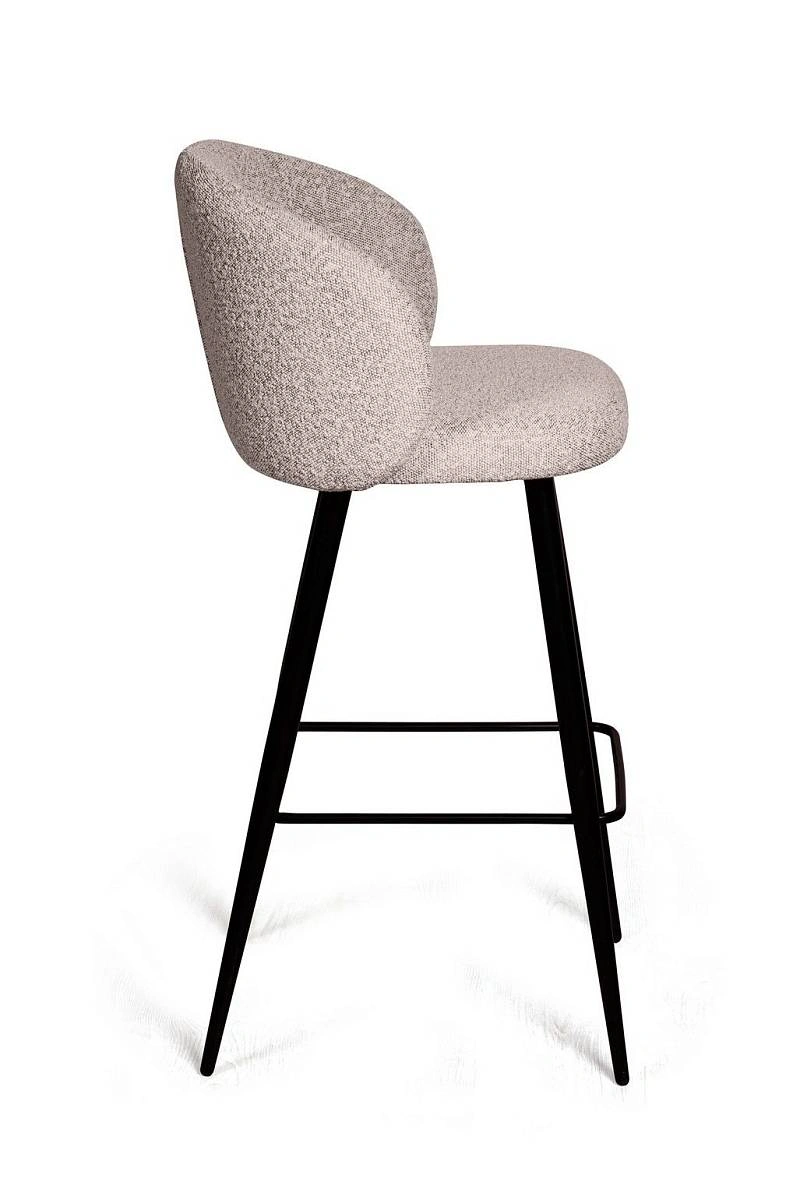 Стул полубарный Vito, букле бежевый / опора конус изображение Стул полубарный Vito, букле бежевый / опора конус фото