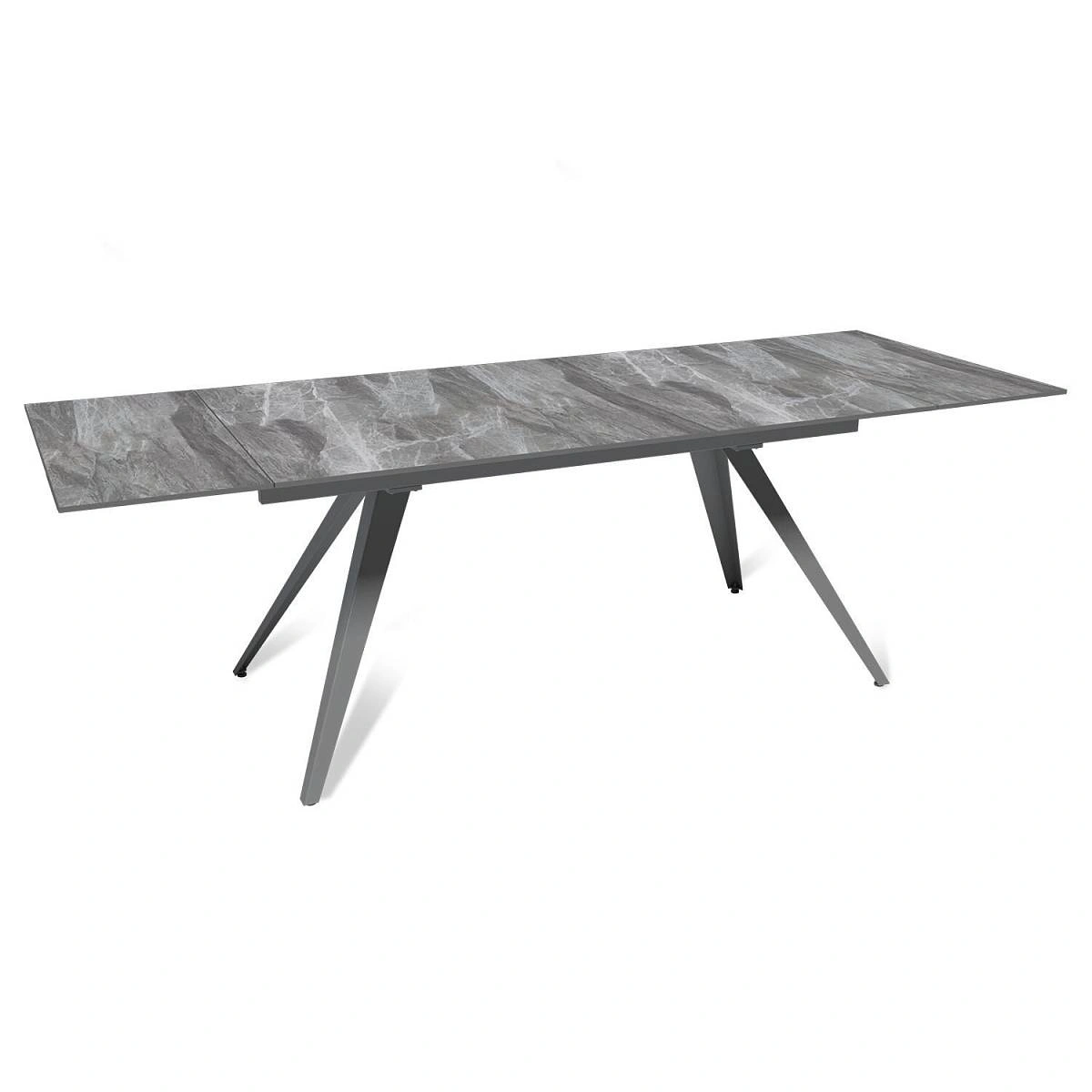 Стол раскладной Asti (160+40+40), керамика глянцевая Italian Light Grey изображение Стол раскладной Asti (160+40+40), керамика глянцевая Italian Light Grey фото