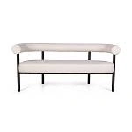 Диван Biggi, букле Turin ivory / опоры черные Диван Biggi, букле Turin ivory / опоры черные