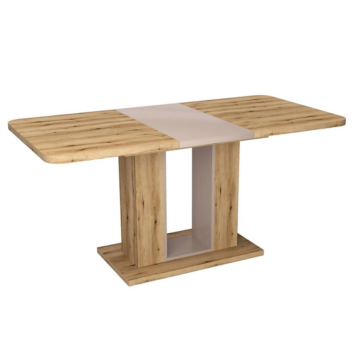 Стол обеденный Toscana (120+40) дуб эвок прибрежный/глиняный серый изображение Стол обеденный Toscana (120+40) дуб эвок прибрежный/глиняный серый фото