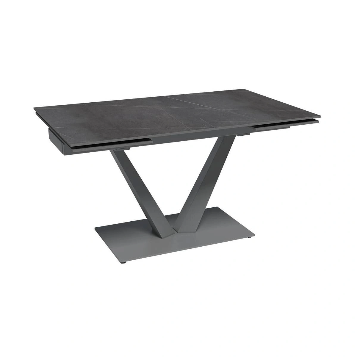 Стол раскладной Malibu (140+40+40), керамика матовая Armani Grey matte изображение Стол раскладной Malibu (140+40+40), керамика матовая Armani Grey matte фото