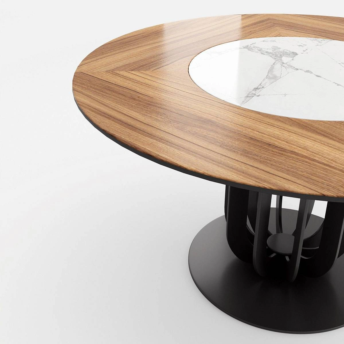 Стол круглый Soho 140, керамика светлая матовая изображение Стол круглый Soho 140, керамика светлая матовая фото