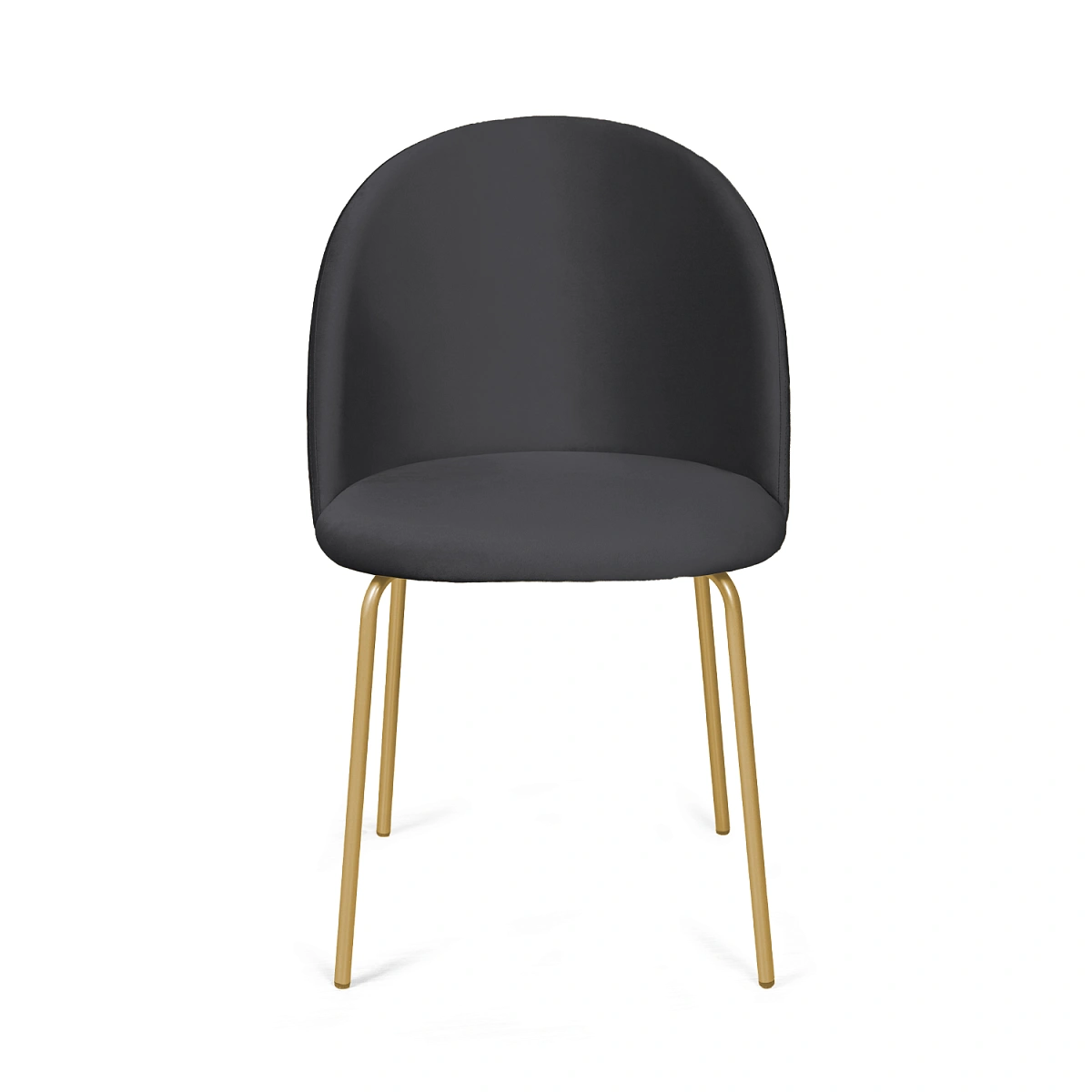 Стул Nord, комплект (2 шт), бархат серый 27 / опора золото фото