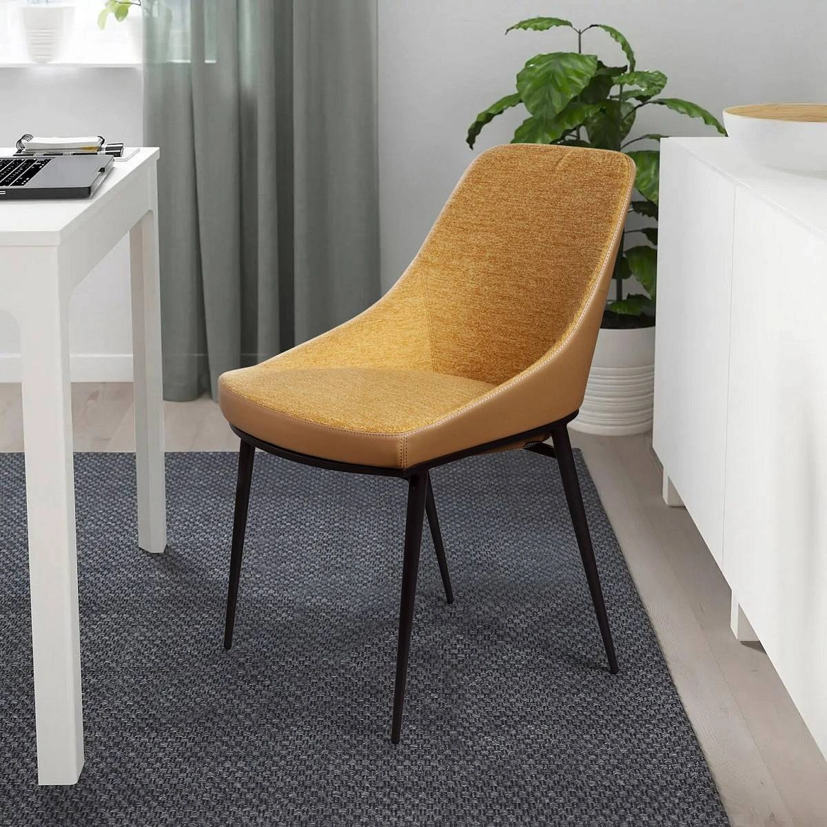 Стул Vincent, велюр комби жёлтый изображение Стул Vincent, велюр комби жёлтый фото