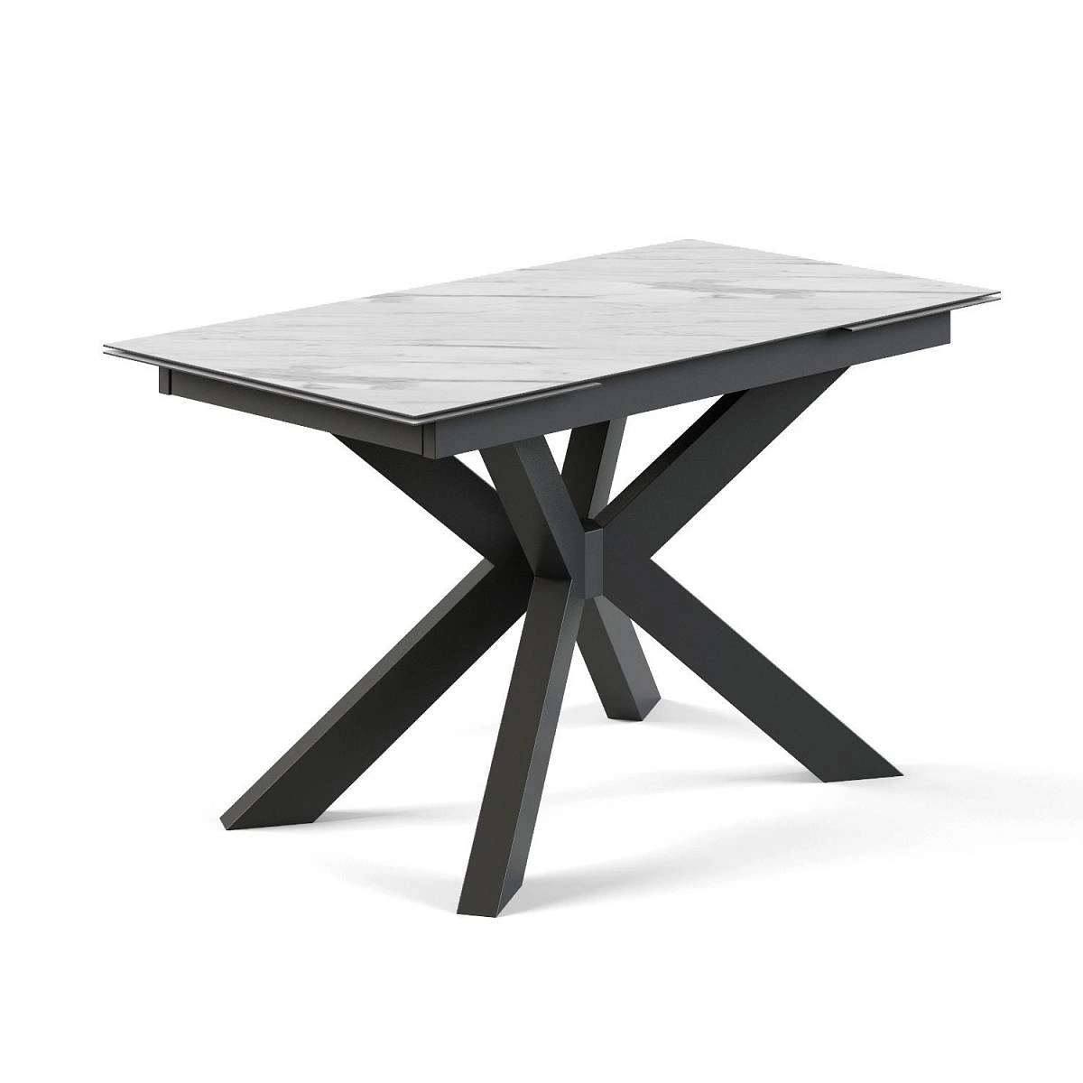 Стол раскладной Ariston (140+35+35), керамика белая изображение Стол раскладной Ariston (140+35+35), керамика белая фото