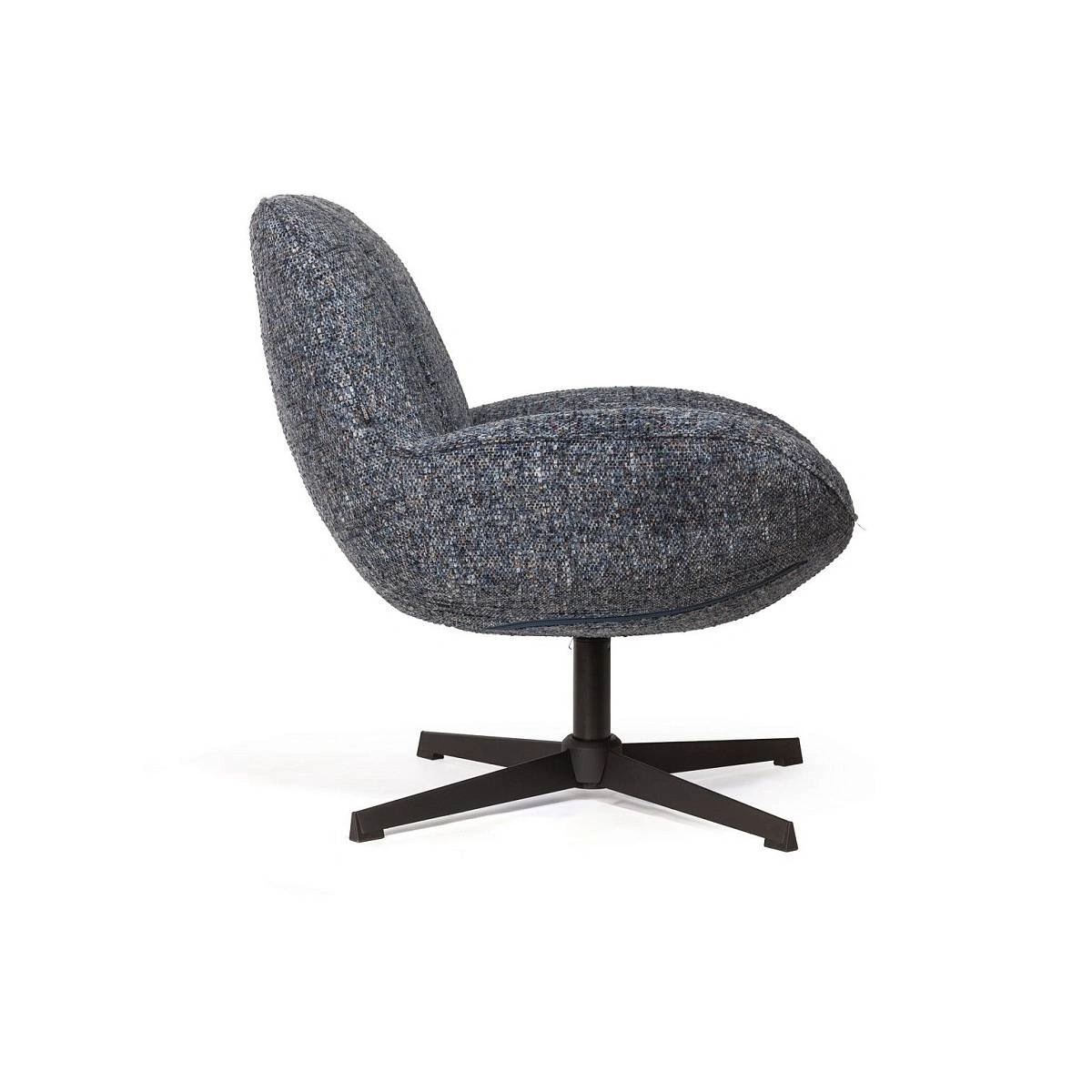 Кресло с кручением Mateo, букле биколорный синий фото