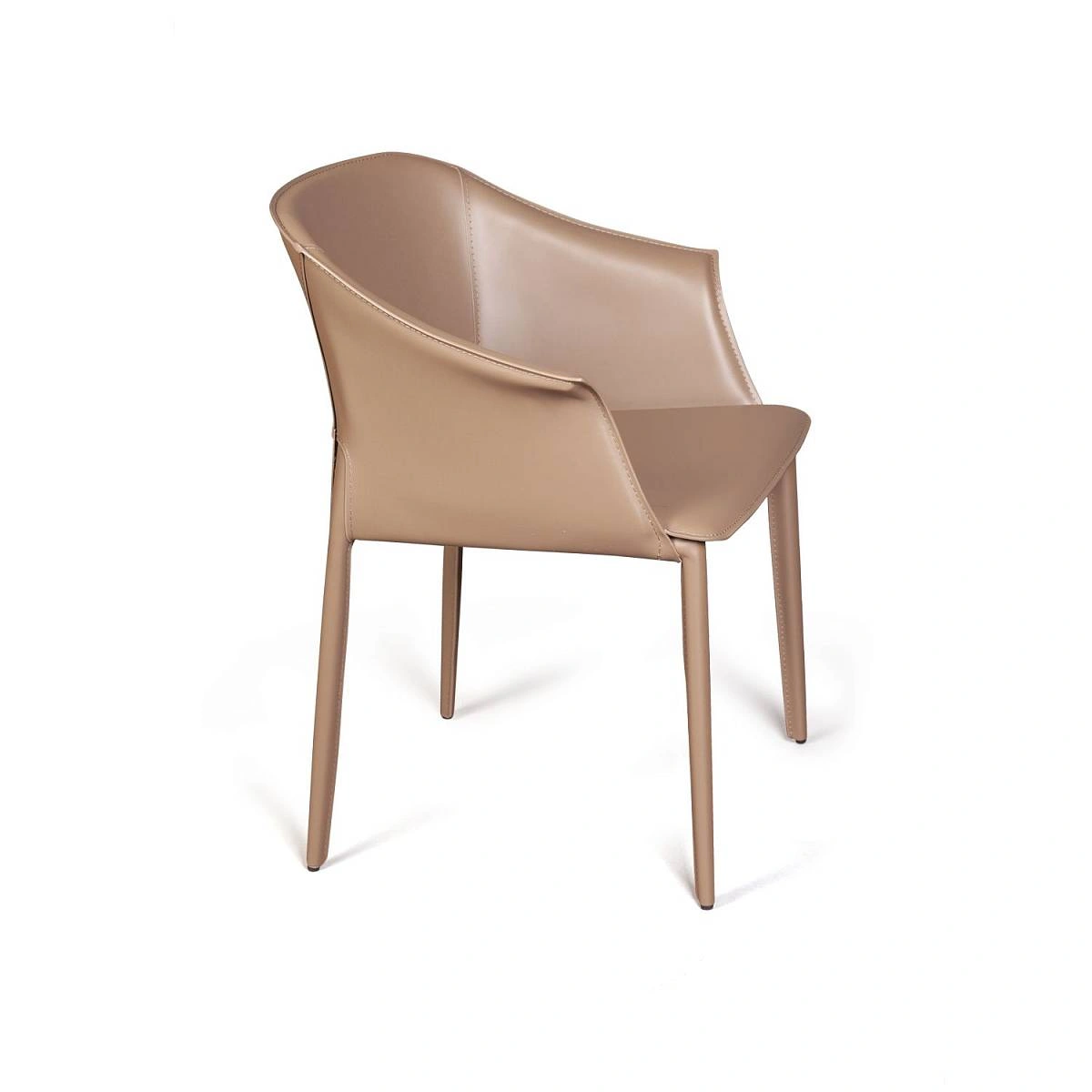 Стул с подлокотниками GIO, кожа хаки-тауп изображение Стул с подлокотниками GIO, кожа хаки-тауп фото