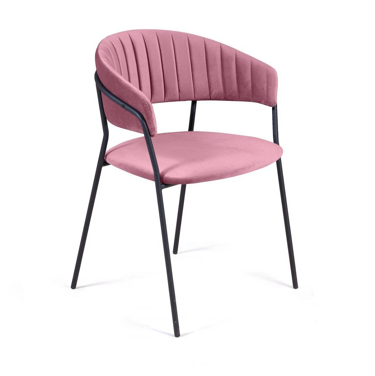 Стул Kelly с подлокотниками, бархат пудровый 15 изображение Стул Kelly с подлокотниками, бархат пудровый 15 фото