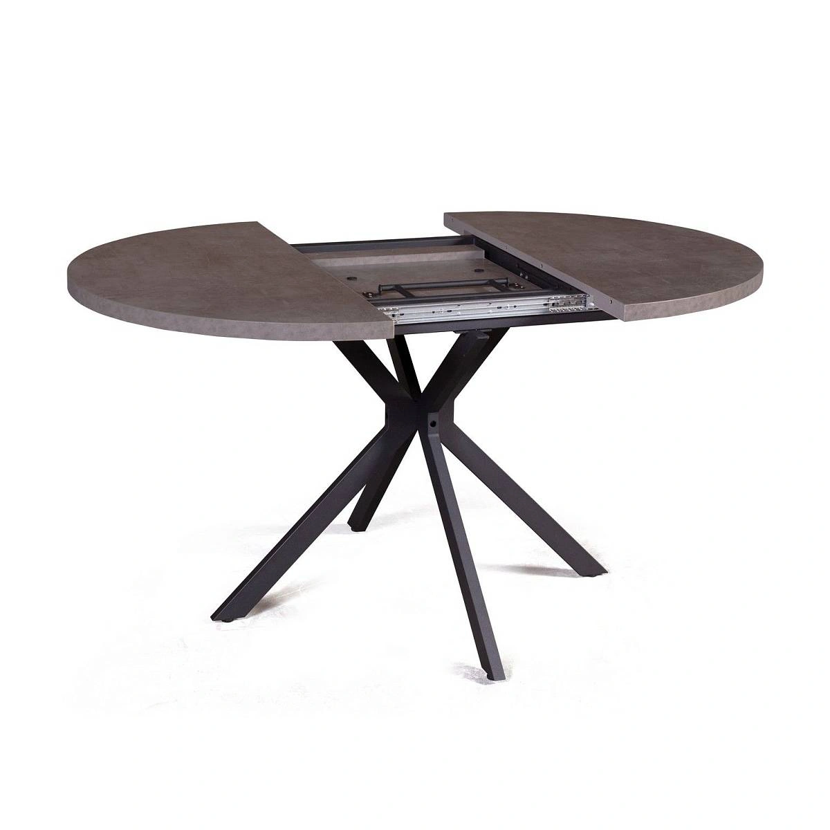 Стол круглый Vegas раздвижной (100+40) камень темный изображение Стол круглый Vegas раздвижной (100+40) камень темный фото