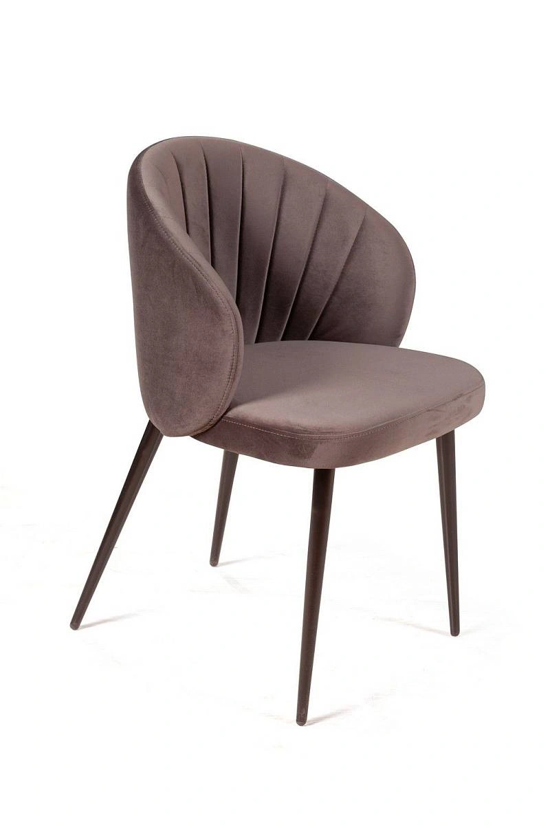 Стул Mont Blanc, бархат антрацит 14 / черный конус изображение Стул Mont Blanc, бархат антрацит 14 / черный конус фото