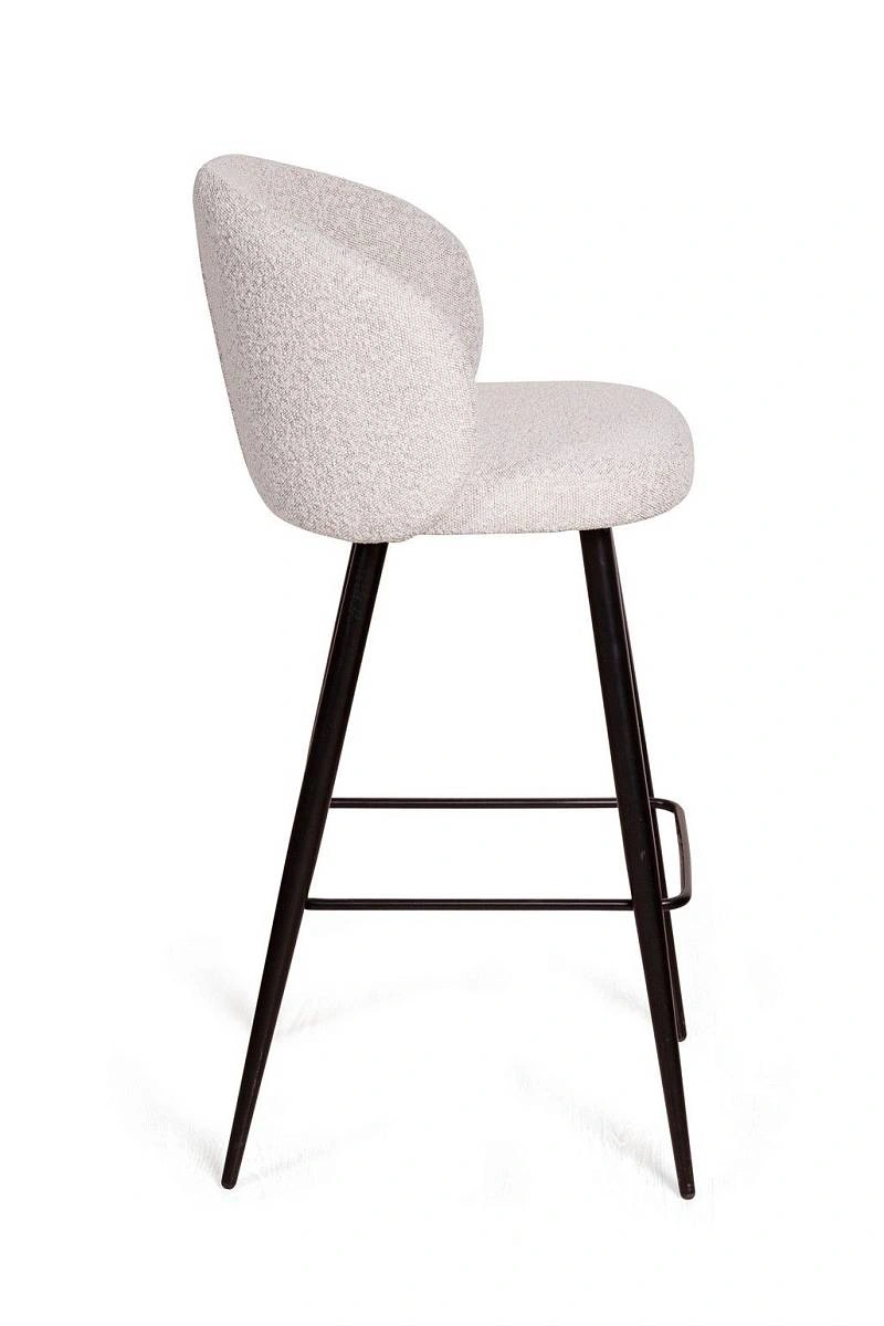 Стул полубарный Vito, букле белый / опора конус фото