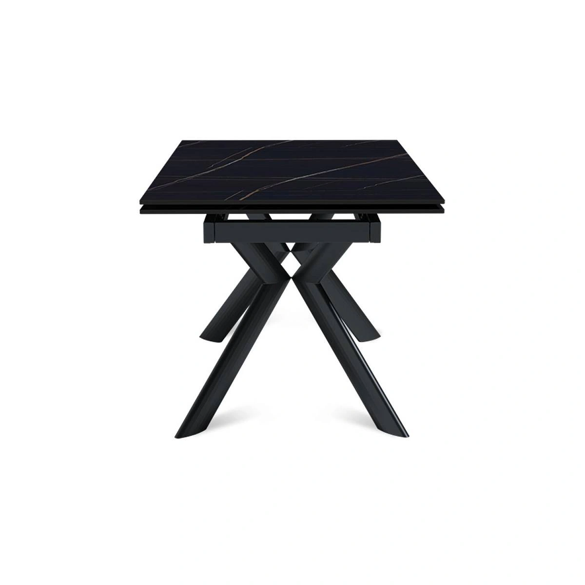 Стол раскладной Bridge (160+40+40), керамика матовая Black Gold изображение Стол раскладной Bridge (160+40+40), керамика матовая Black Gold фото