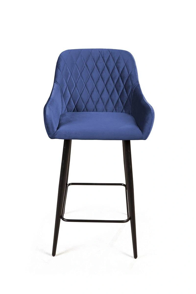 Стул полубарный Robert, бархат синий 29 изображение Стул полубарный Robert, бархат синий 29 фото