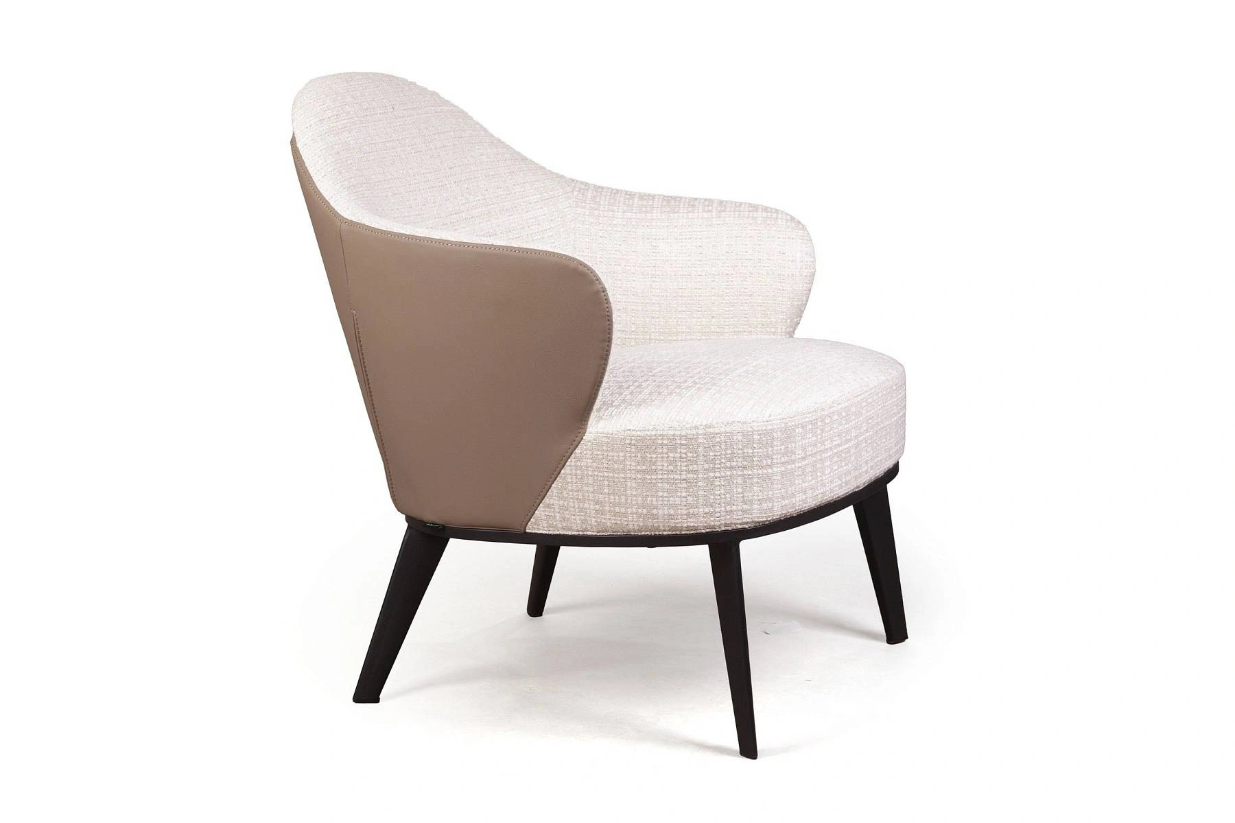 Лаунж кресло Leslie рогожка комби бежевый изображение Лаунж кресло Leslie рогожка комби бежевый фото