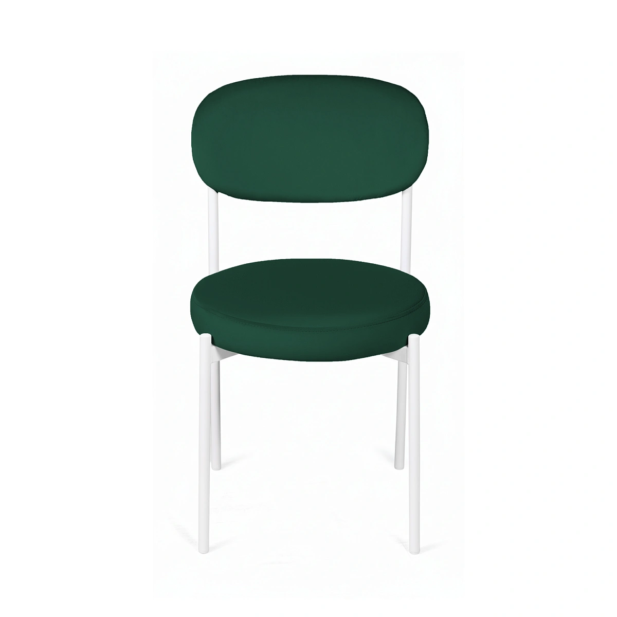 Стул Мейсон, комплект (4 шт), бархат зеленый 19 / опоры белые фото