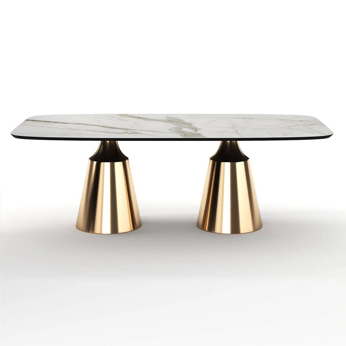 Стол овальный Lucas 230, керамика матовая, белая изображение Стол овальный Lucas 230, керамика матовая, белая фото