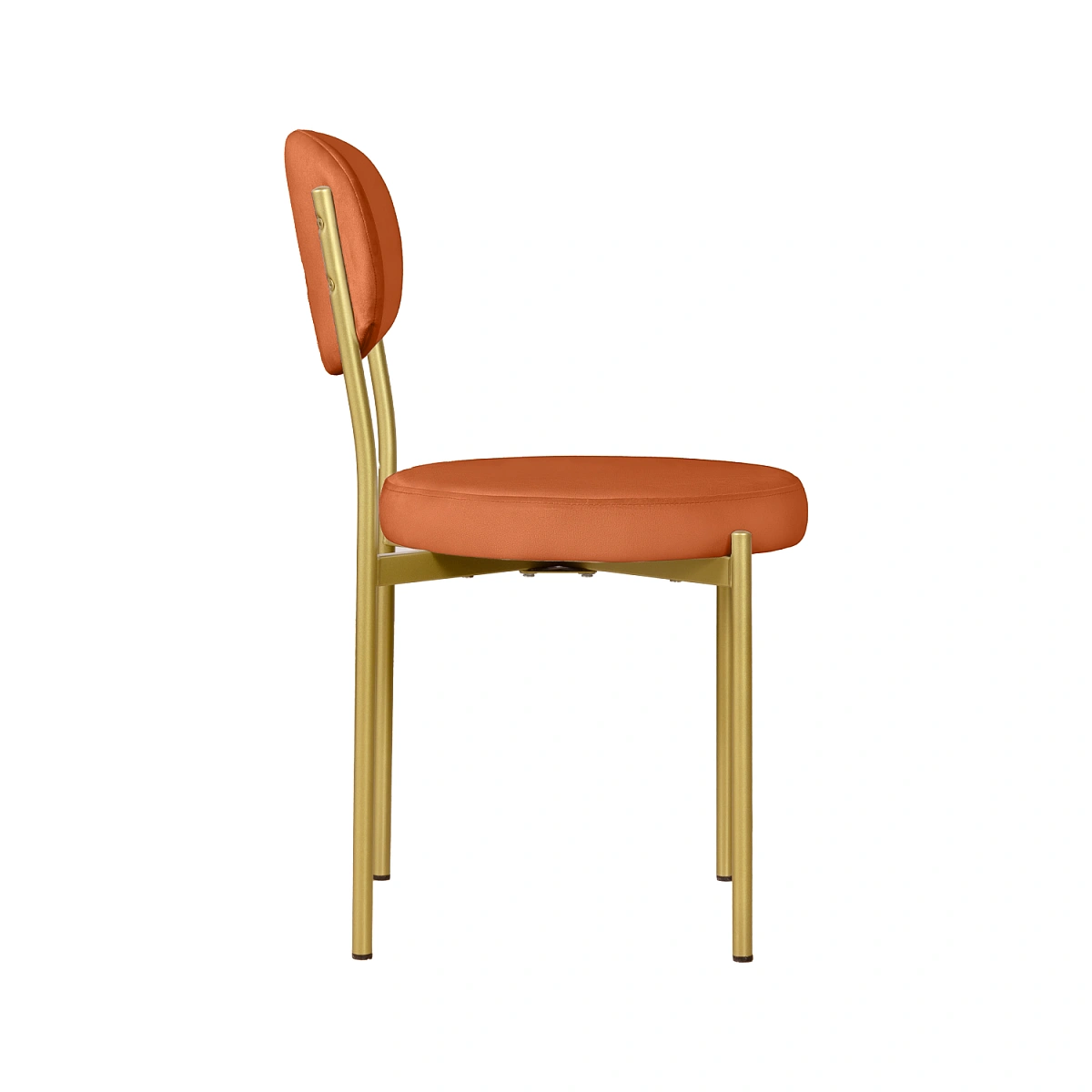 Стул Мейсон, комплект (4 шт), велюр Frost fox / опоры золото фото