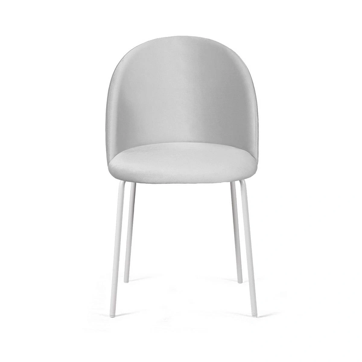Стул Nord, комплект (4 шт), бархат светло-серый 04 / опора белая фото