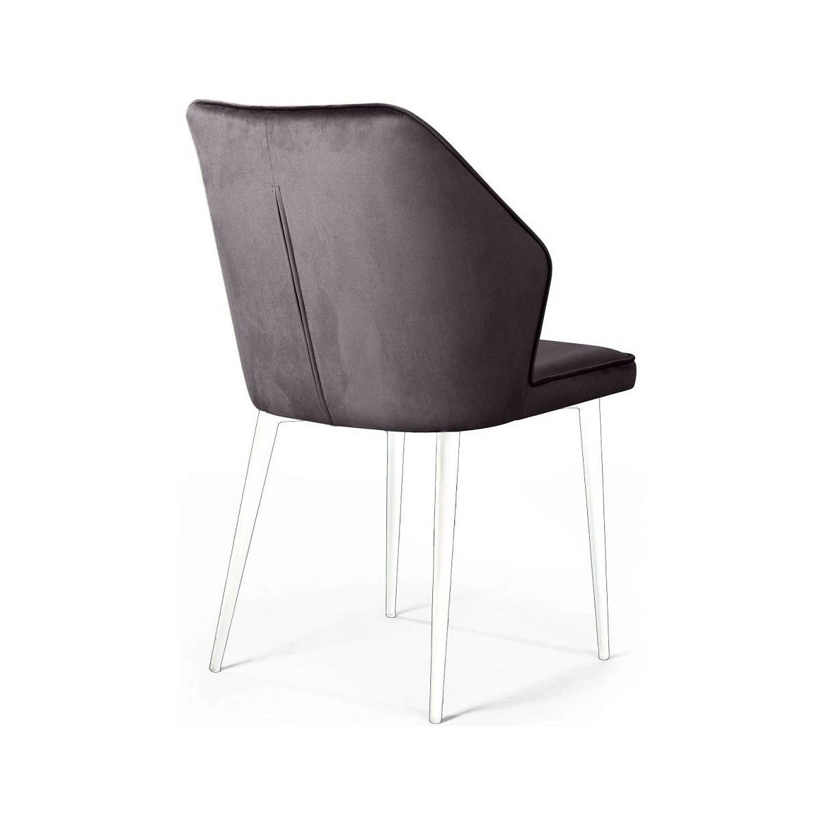 Стул Berg, бархат светло-серый 26 / белый конус изображение Стул Berg, бархат светло-серый 26 / белый конус фото