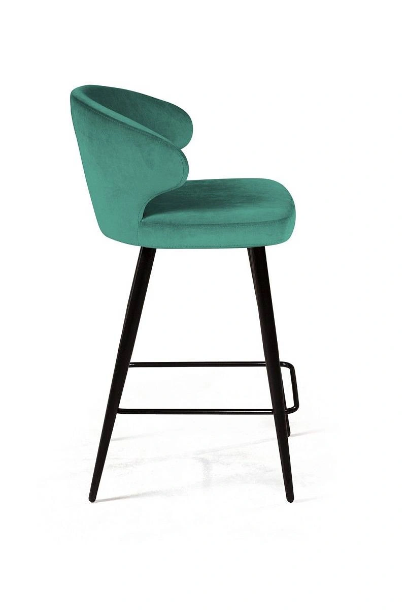 Стул полубарный Richard, бархат зеленый 19 изображение Стул полубарный Richard, бархат зеленый 19 фото