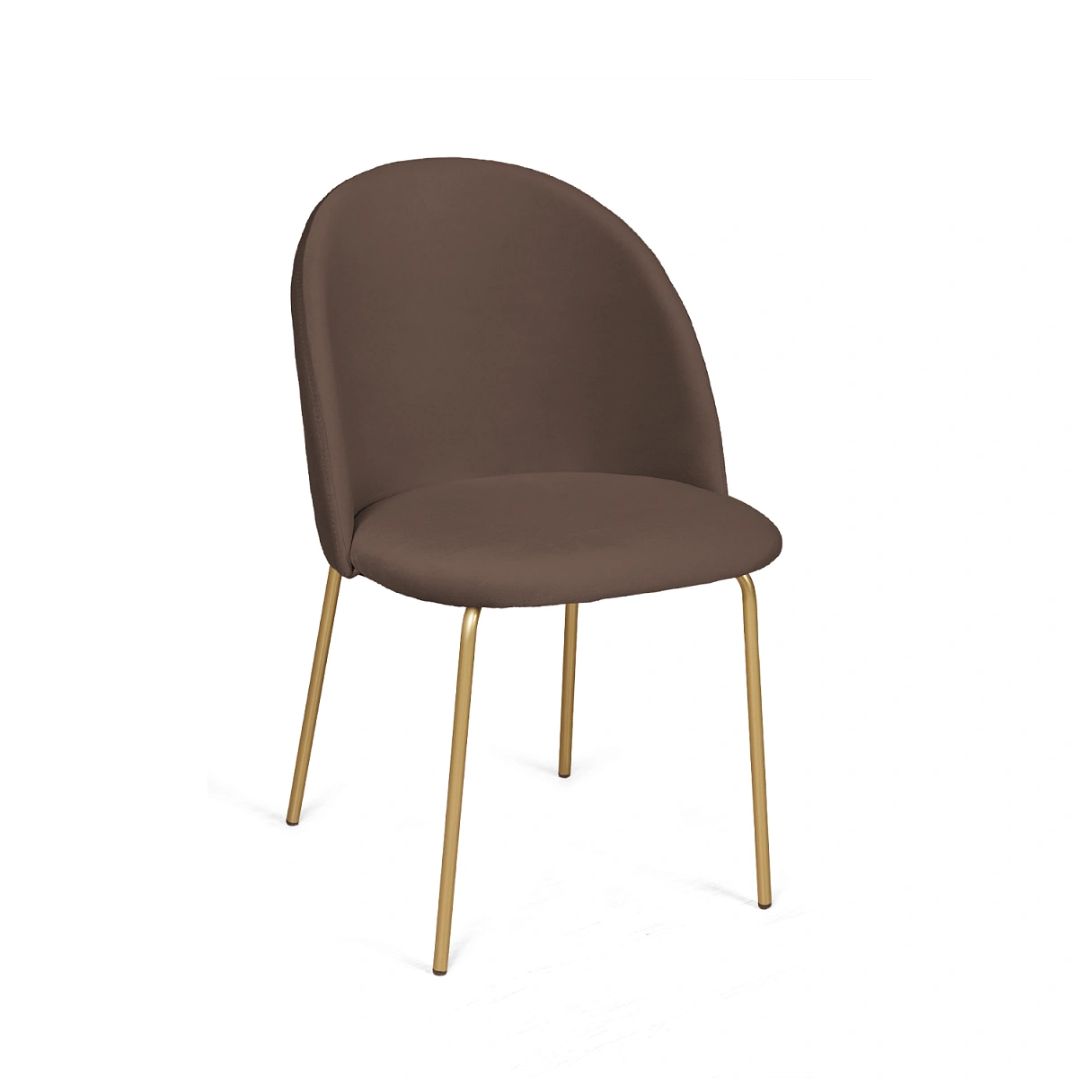 Стул Норд, комплект (4 шт), велюр Frost chocolate / опора золото фото